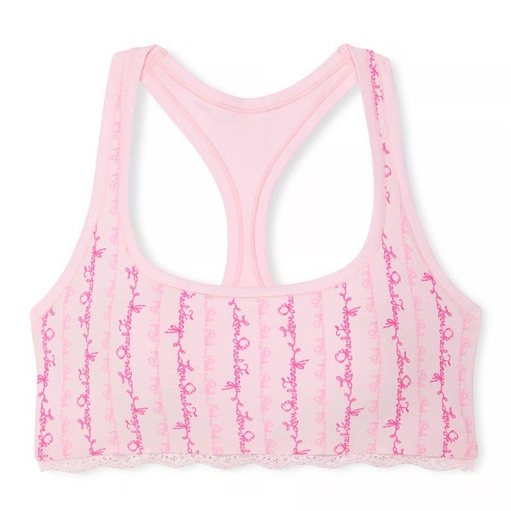 PINK X LOVESHACKFANCY COTTON RACERBACK BRALETTE XL NWT - Picture 4 of 10